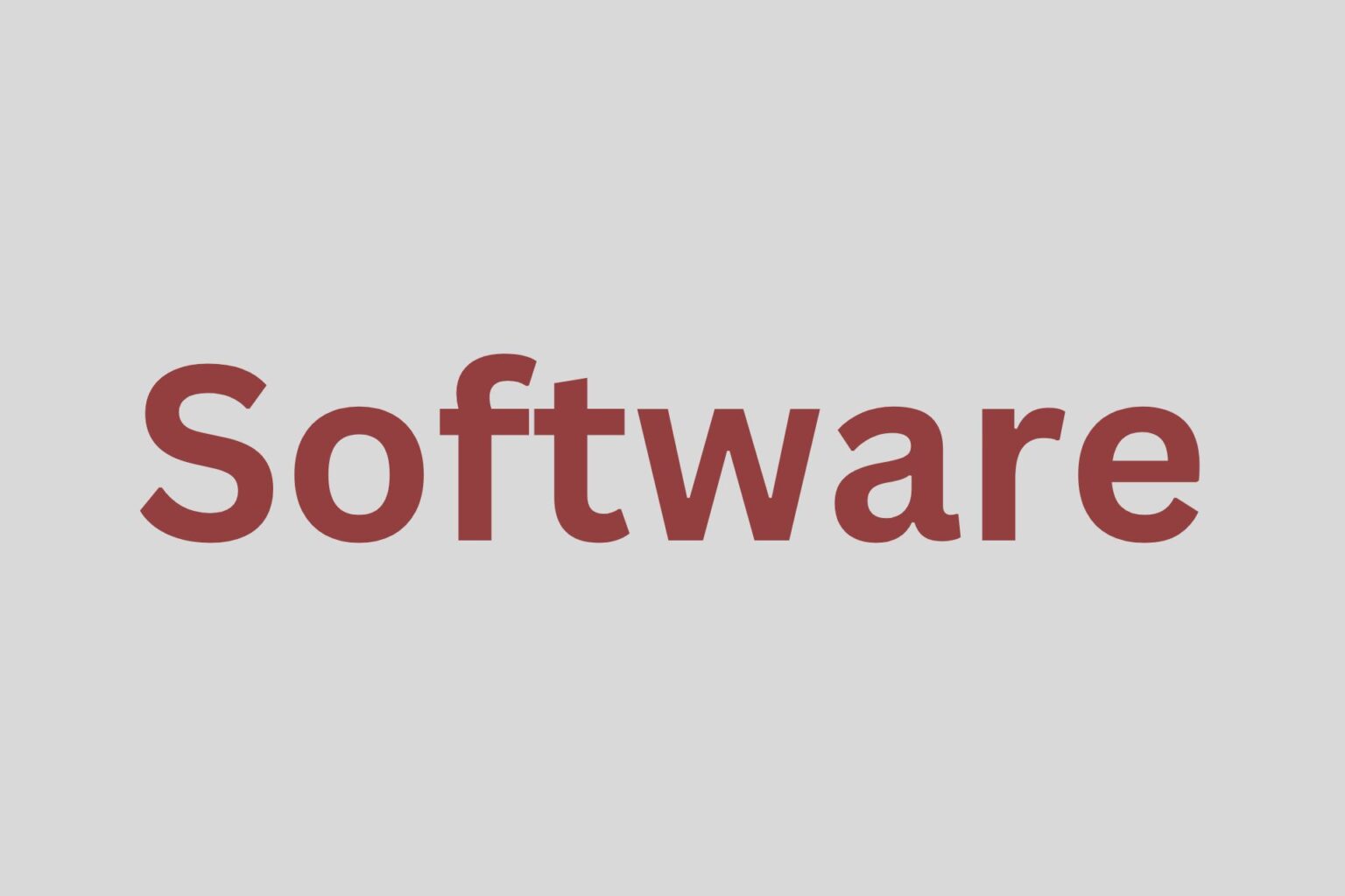 Computer Software